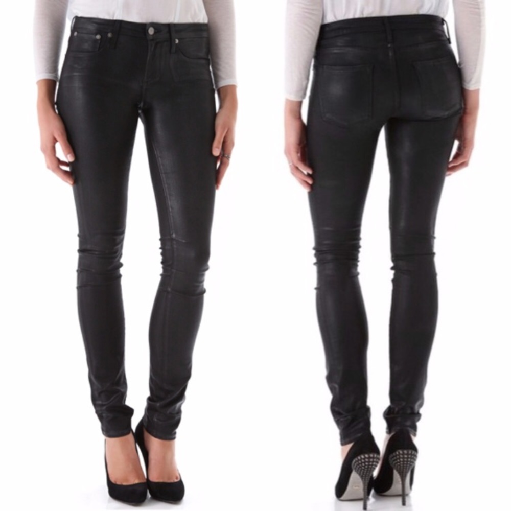 Helmut Lang shiny coated jeans!